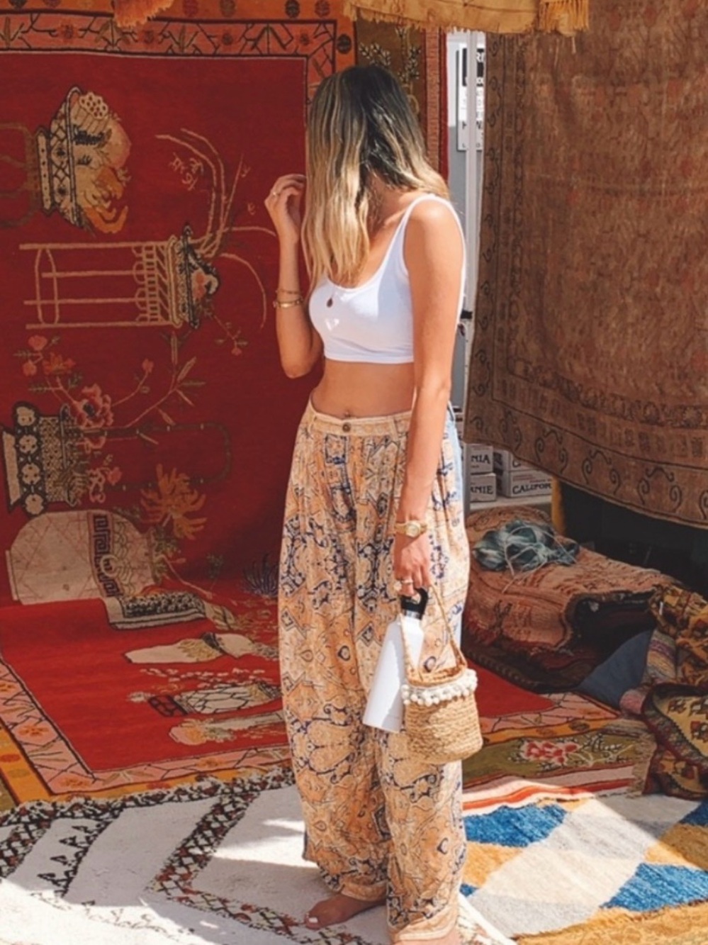 FREE PEOPLE WE THE FREE‎ Coming and Going Wide Leg Jeans Fabric Panels 27